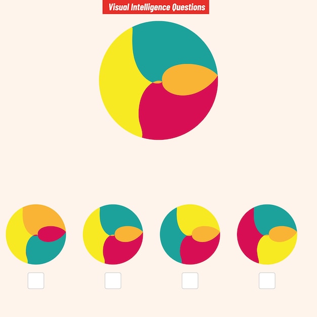 Vector find and mark the same shape brain questions iq test visual intelligence questions