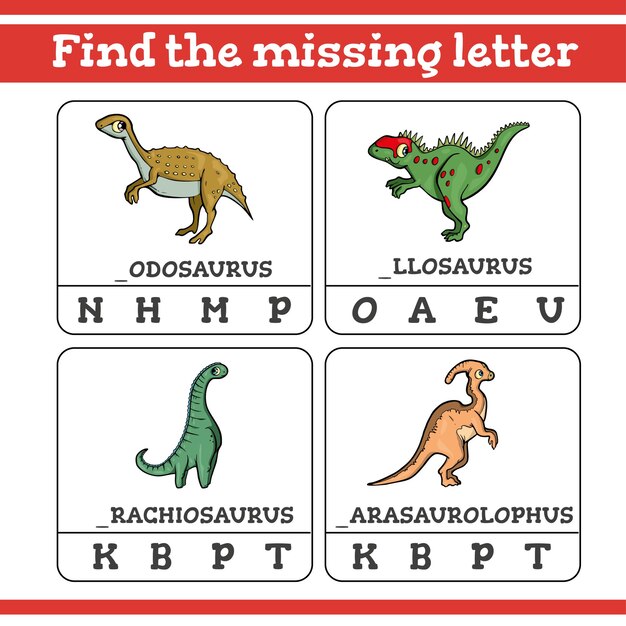 Find the missing letter game for preschool children