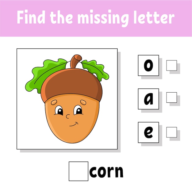 Find the missing letter illustration