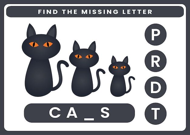 Find missing letter theme halloween worksheet for kids