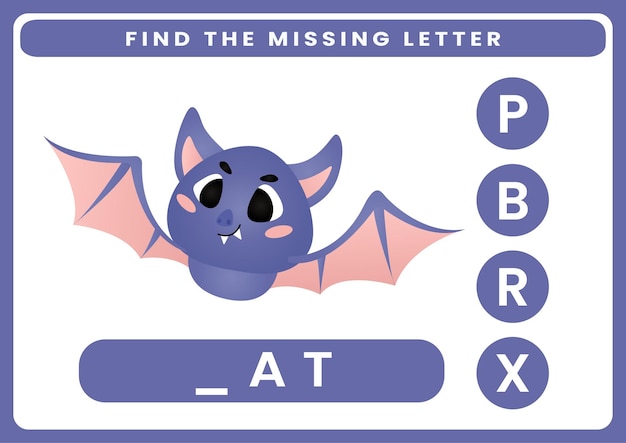 Find missing letter theme halloween worksheet for kids