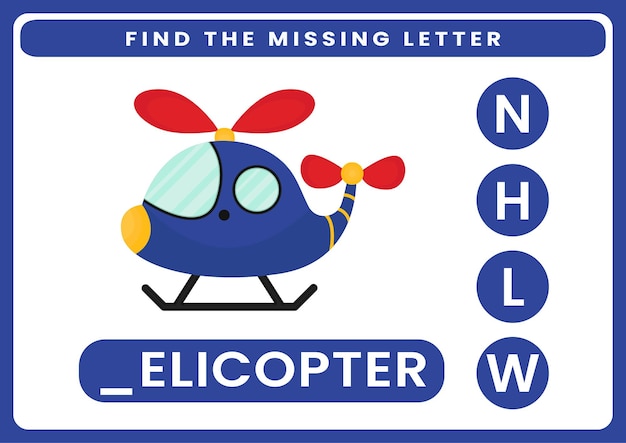 Find the missing letter worksheet for kids