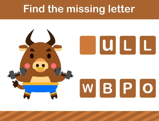 Find the missing letter,Worksheet for preschool