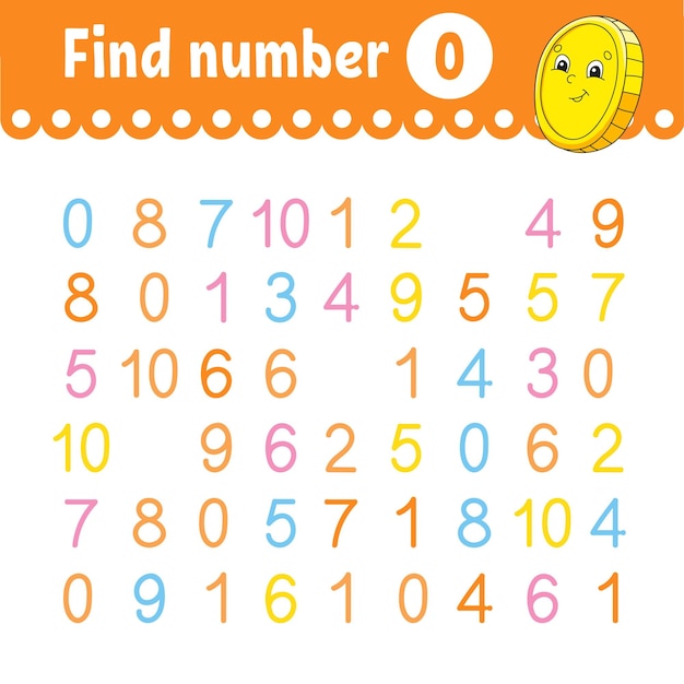 Find number. Education developing worksheet. Activity page with pictures.