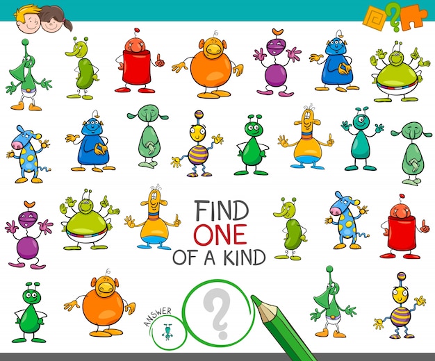 Find one of a kind game with aliens characters