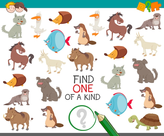 Find one of a kind with animal characters