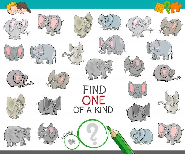 find one of a kind with elephant characters