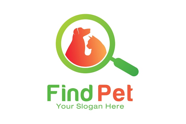 Шаблон дизайна логотипа Find Pet