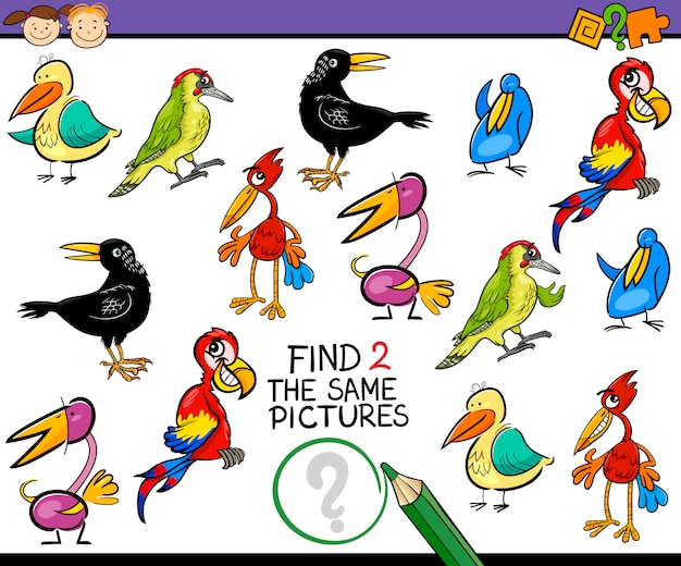 Find same picture game cartoon