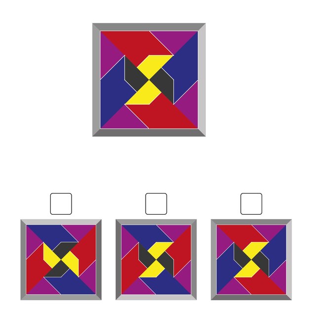 Find the same shape geometric puzzle