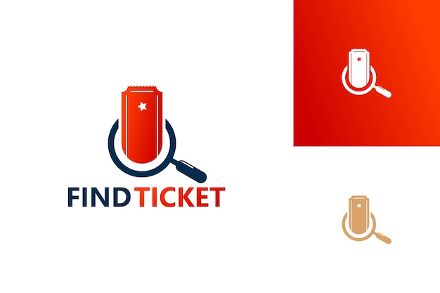 Find ticket logo template design vector, emblem, design concept, creative symbol, icon