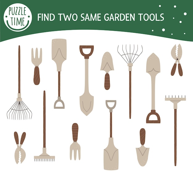 Find two same garden tools