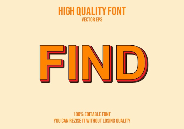 Find Vector Editable Text Effect