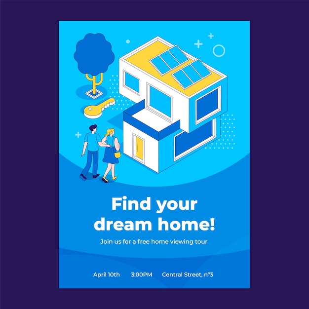 Find your dream home open house poster