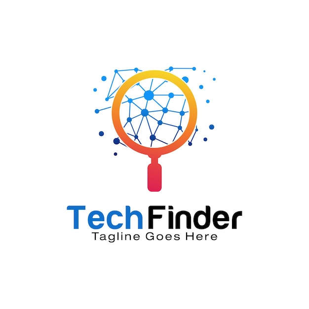 Modello di progettazione del logo della tecnologia finder