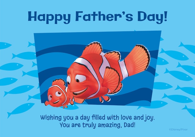 Finding Nemo Fathers Day Card