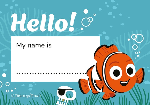 Finding Nemo Name Tag