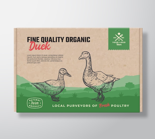 Fine quality organic duck.