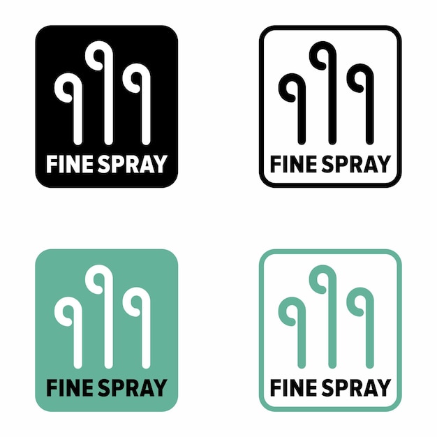 Fine spray thin mist aerosol device information sign