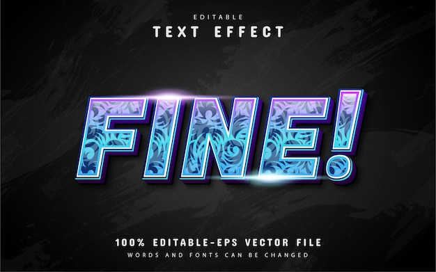 Fine text effect with pattern