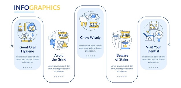 Fineer onderhoud rechthoek infographic sjabloon Kauw verstandig Datavisualisatie met 5 stappen Proces tijdlijn infografiek Workflow layout met lijn iconen LatoBold Regelmatige gebruikte lettertypen