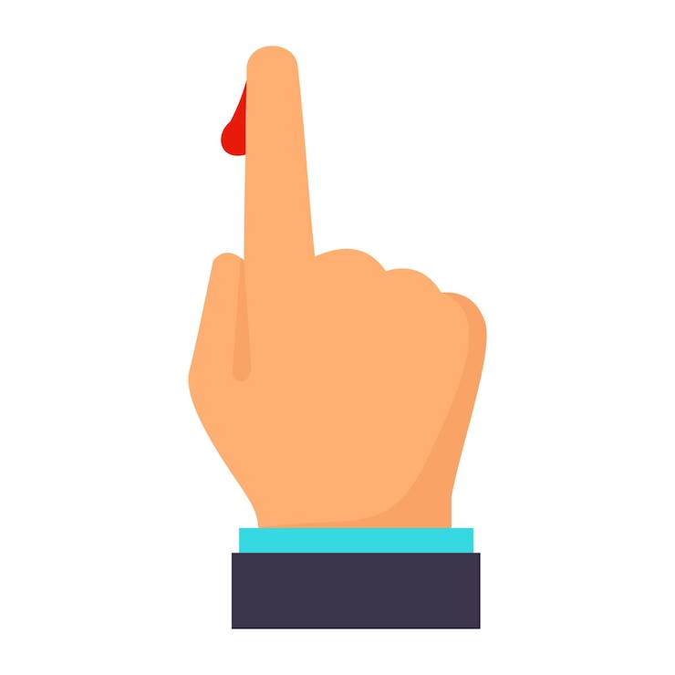 Vector finger blood icon flat illustration of finger blood vector icon for web design