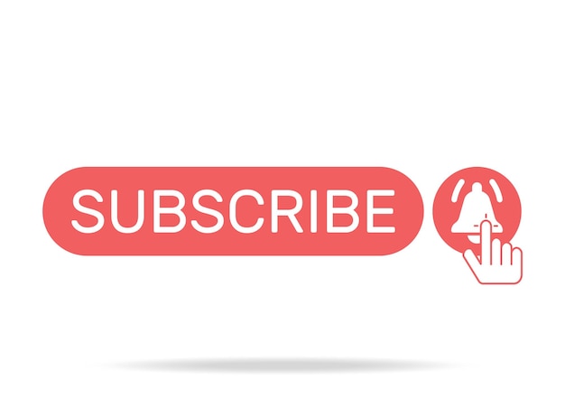 Finger Click the Bell Subscribe Icon Isolated