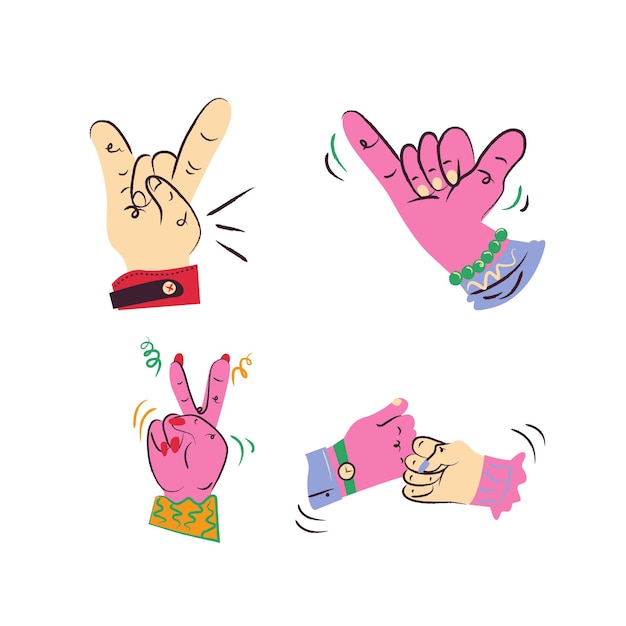 Vector finger, colours, clip, clipart, illustration, graphic