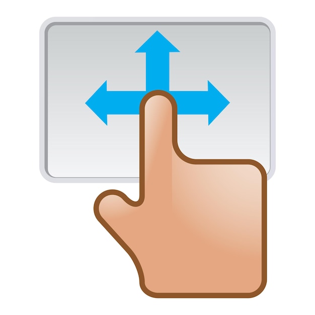 Finger gesture icon color vector illustration