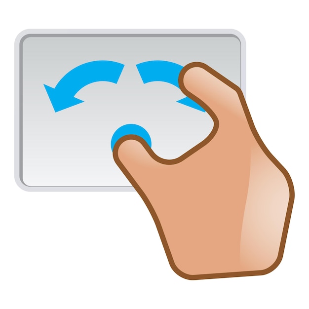 Finger gesture icon color vector illustration