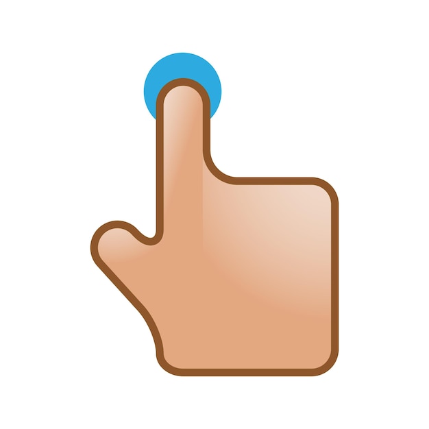 Finger gesture icon color vector illustration