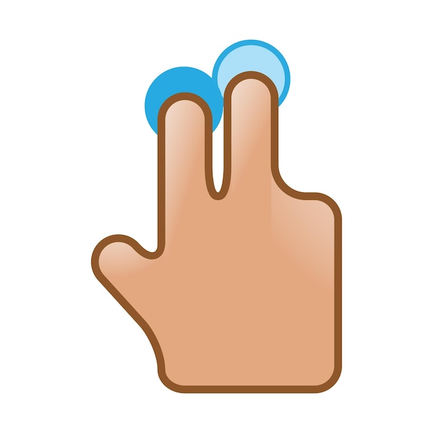 Finger gesture icon color vector illustration