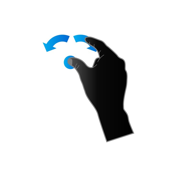 वेक्टर finger gesture icon in duo tone color gadget touch pad smartphone laptop