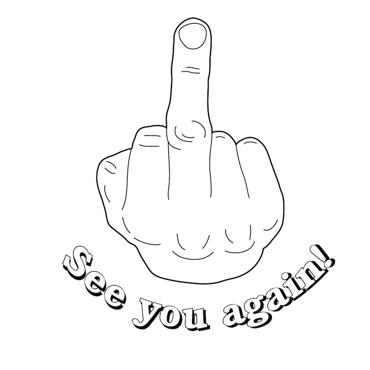 Vector finger hand funny prints