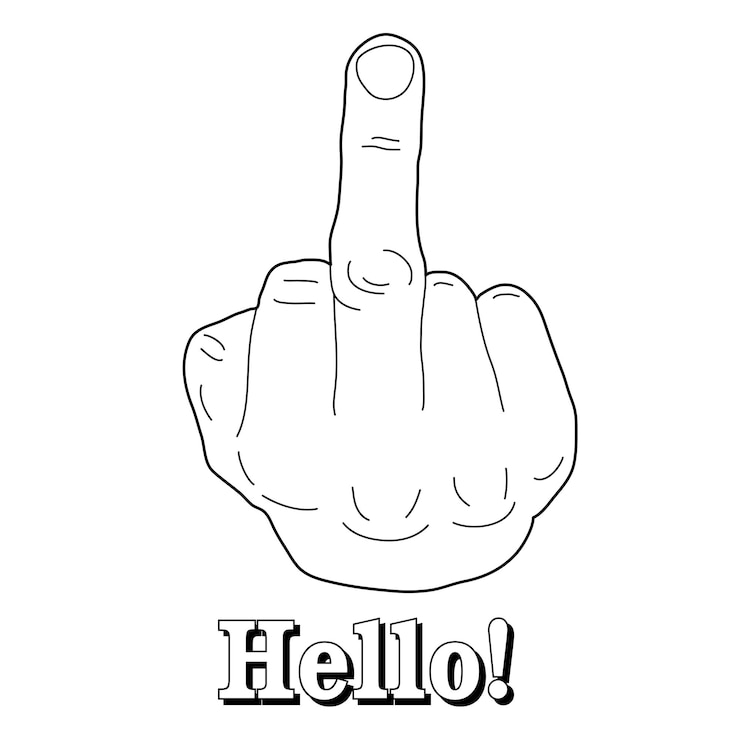 Vector finger hand funny prints
