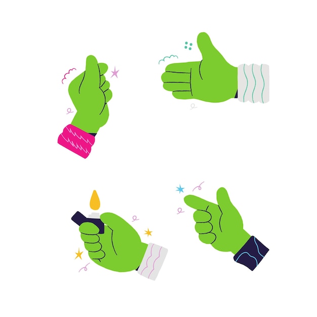 Vector finger, hand