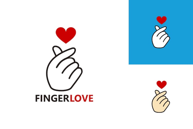 Вектор дизайна шаблона логотипа Finger Love, эмблема, концепция дизайна, творческий символ, значок