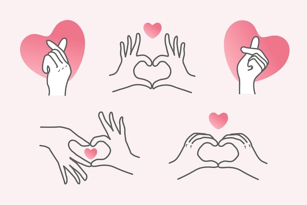 Vector finger love symbol