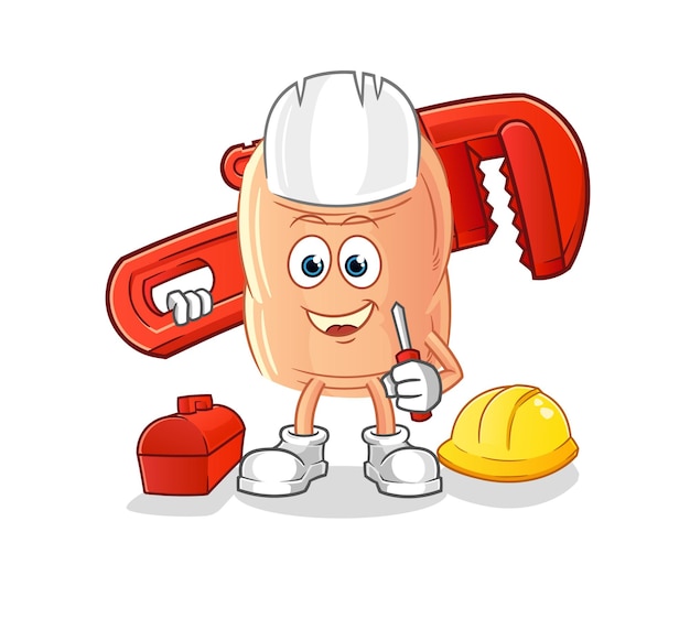 Finger plumber cartoon cartoon mascot vectorxA
