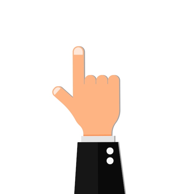 Finger point hand show vector thumb direction showing