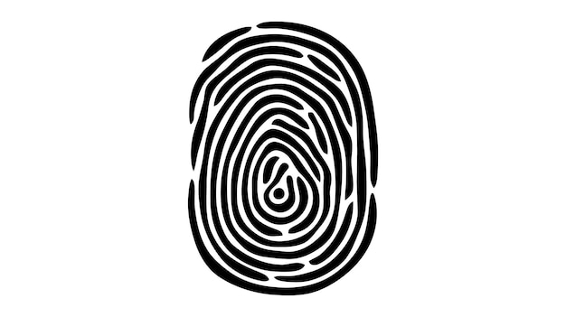 Finger print fingerprint lock ecure security logo vector icon illustration isolated on white background