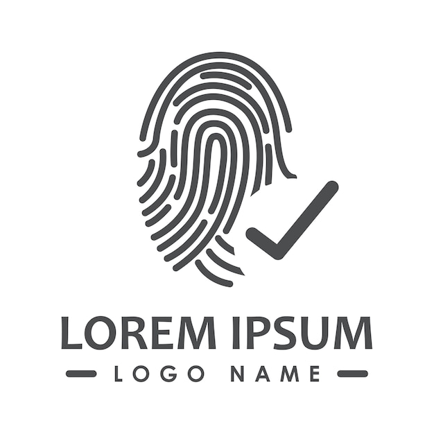 Finger print logo illustration design icon logo