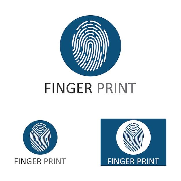 Finger print logo vector icon illustration