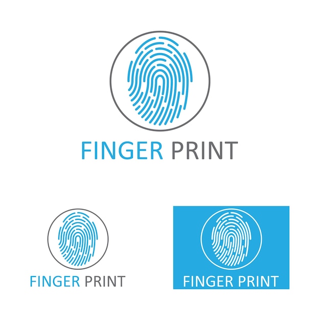 Finger print logo vector icon illustration