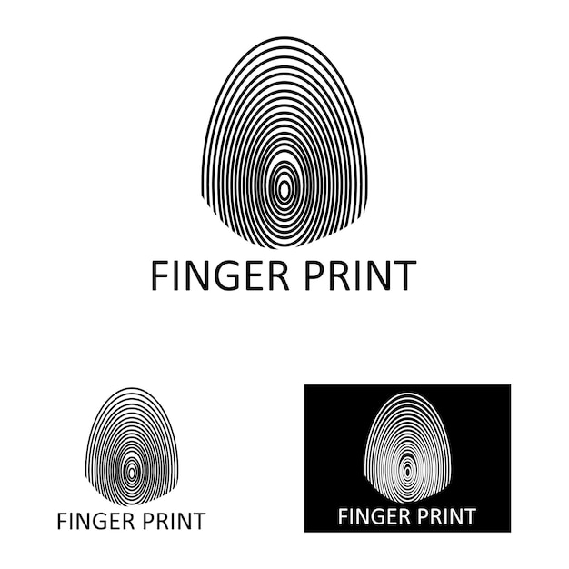 Finger print logo vector icon illustration