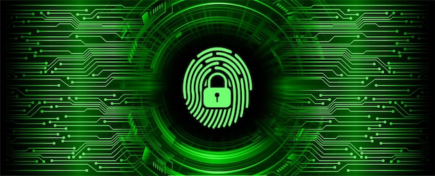 Finger print network cyber security background