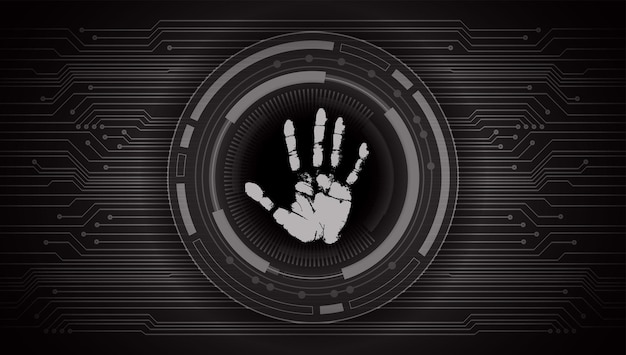 Vector finger print network cyber security background