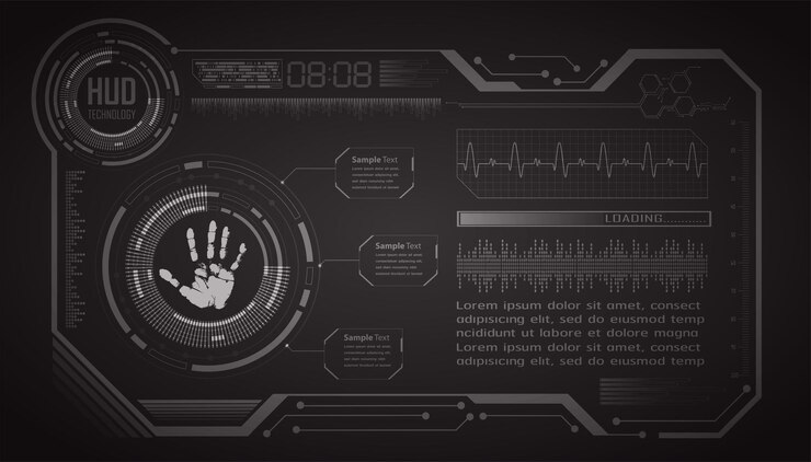 Vector finger print network cyber security background