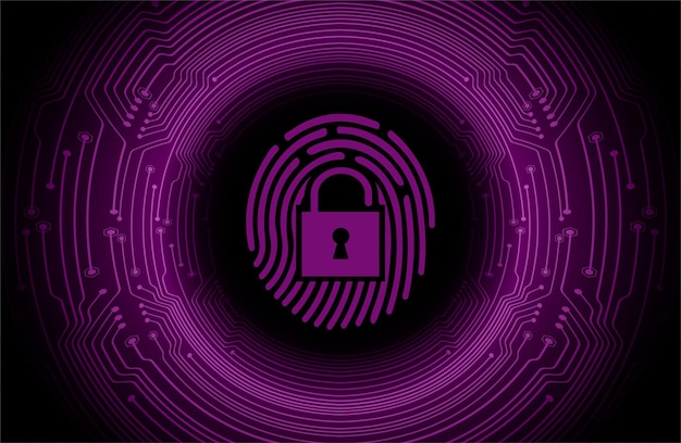 Finger print network cyber security background