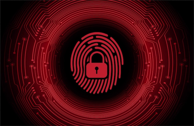 Finger print network cyber security background